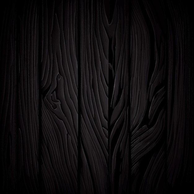 Vector dark wood texture with knots board background vector