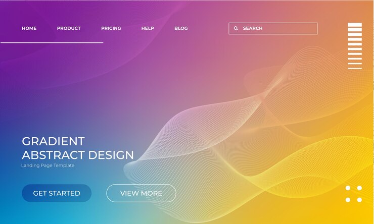 Dark Yellow Purple and Blue Vector Gradient Background for Landing Page