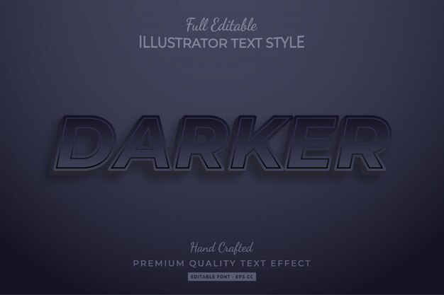 Darker Editable  Text Style Effect Premium