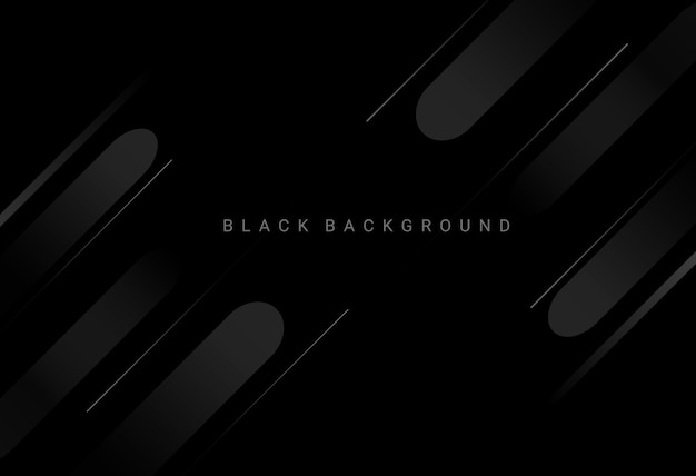 Vector darkness concept design black geometric background