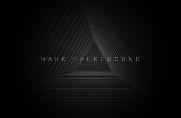 Vector darkness concept design black geometric background