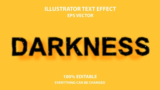 Darkness editable text effect