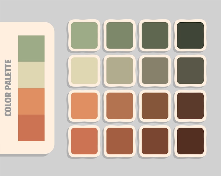 Vector darkseagreen wheat darksalmon peru color palette rgb colors matching harmonious colours catalog