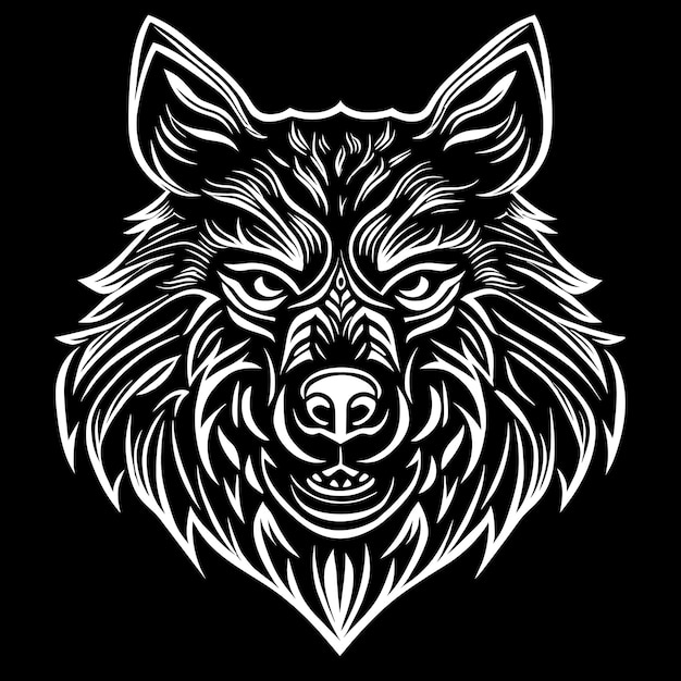 Premium Vector | Darkthemed lone wolf illustration for graphic enthusiasts