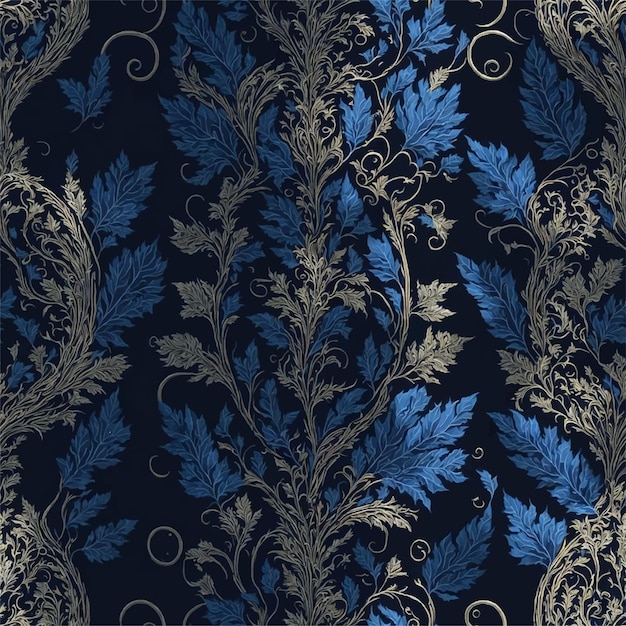 Darktoned royalstyle background with intricate pattern seamless pattern