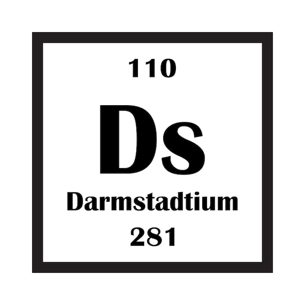 Икона химического элемента дармстадиум