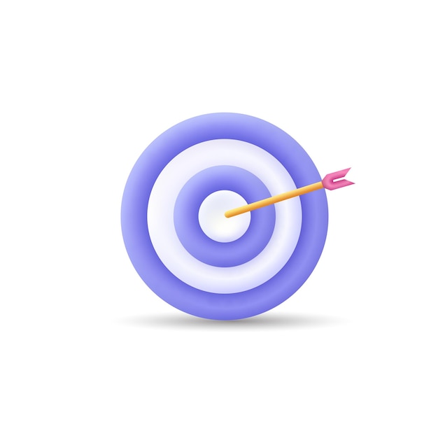 Dart arrow hit the center of target. Business finance target, goal of success, target achievement co