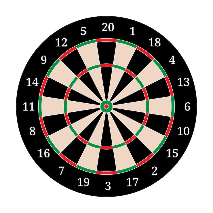 Premium Vector Dart board template printable vector