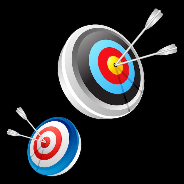 Dart Hitting A Target illustration