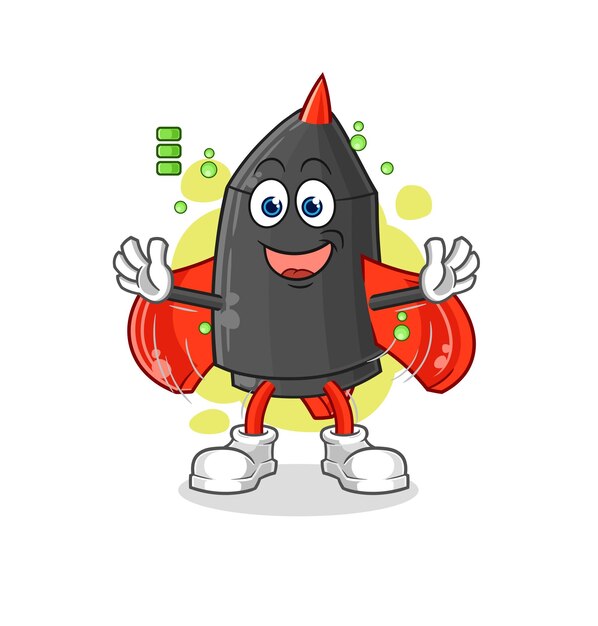 Dart volle batterij karakter cartoon mascotte vector