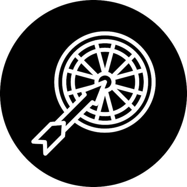 Vector dartboard icon style