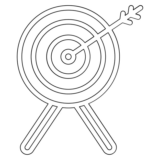 Dartboard vector icoontje illustratie van Sports icoonset