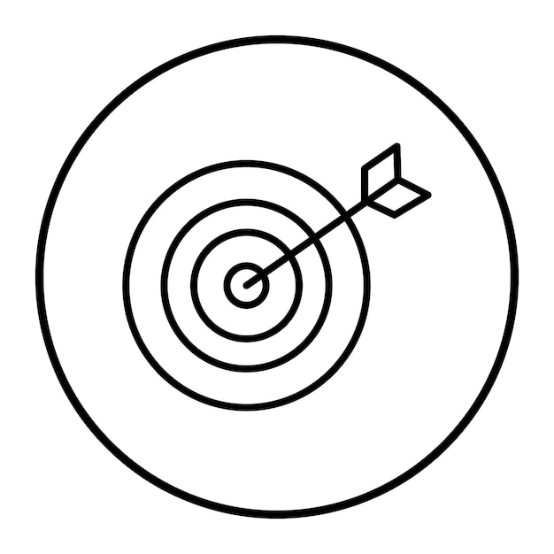 ダートボードのベクトルイラストレーション