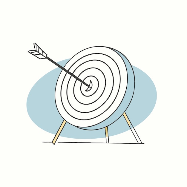 ダートボードに矢印が付いておりダートボードの絵が描かれています