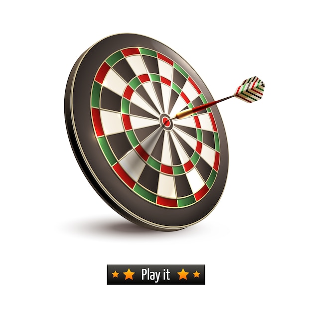 Darts board isolated