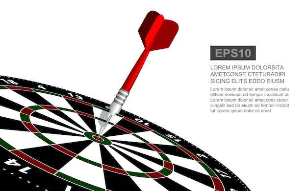 Darts doel vector succes bedrijfsoplossingen concept.