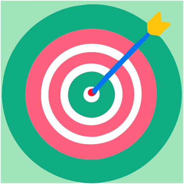 darts target icon colored shapes