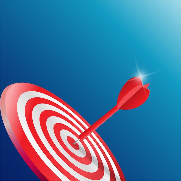 Darts target. success business concept