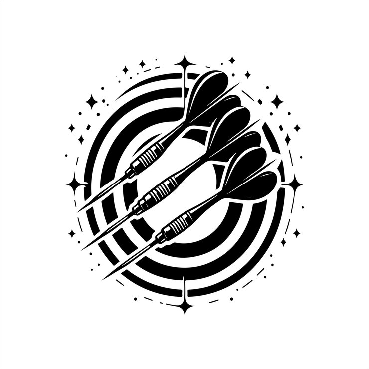 Vector ダート ベクトル アート シルエット ロゴ アイコン デザイン 黒と白のスタイル
