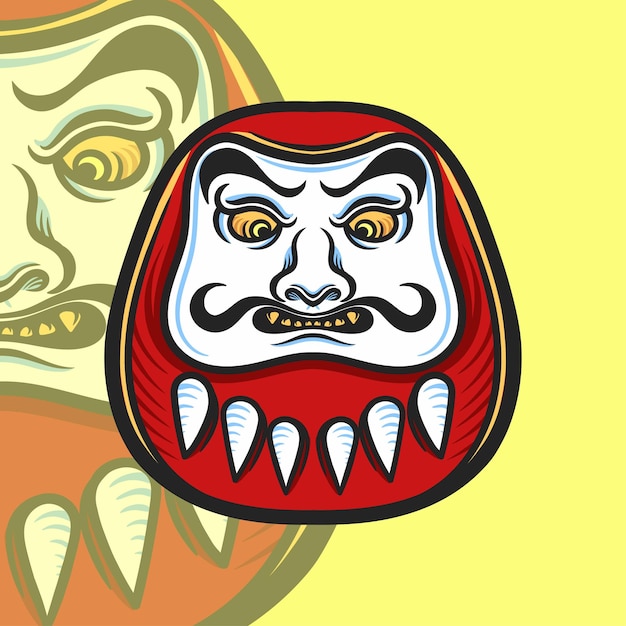 Daruma japanese vector illustration