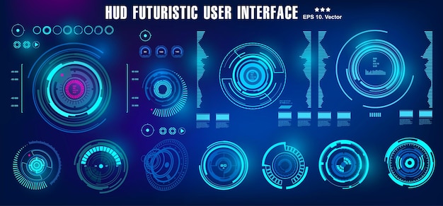 대시보드 블루 디스플레이 가상 현실 기술 화면 HUD 미래 사용자 인터페이스 대상
