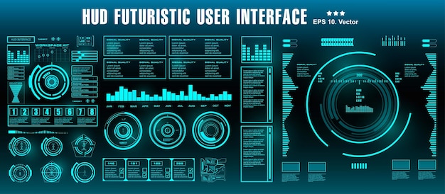 ダッシュボードディスプレイバーチャルリアリティテクノロジー画面hud未来的なグリーンユーザーインターフェースターゲット