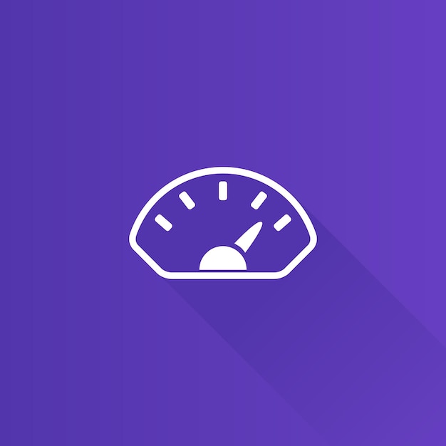 Dashboard flat color icon long shadow vector illustration