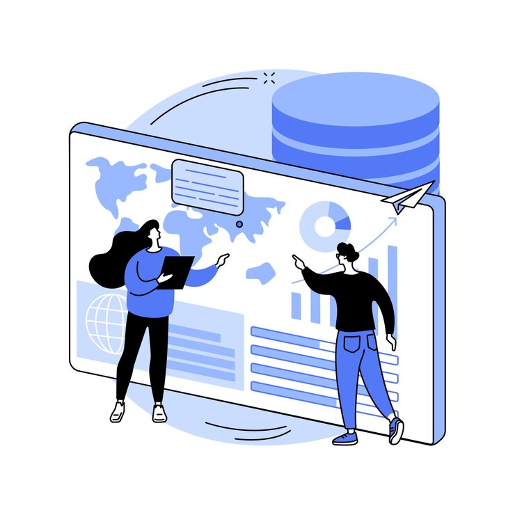 Vector dashboard service abstract concept vector illustration