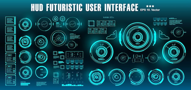 Dashboardweergave virtual reality-technologiescherm HUD futuristische groene gebruikersinterface