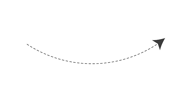 Dashed line arrow