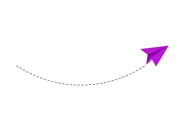 Dashed line paper airplane route