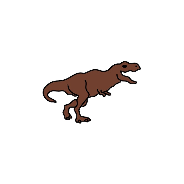 Vector dashing dinosaur