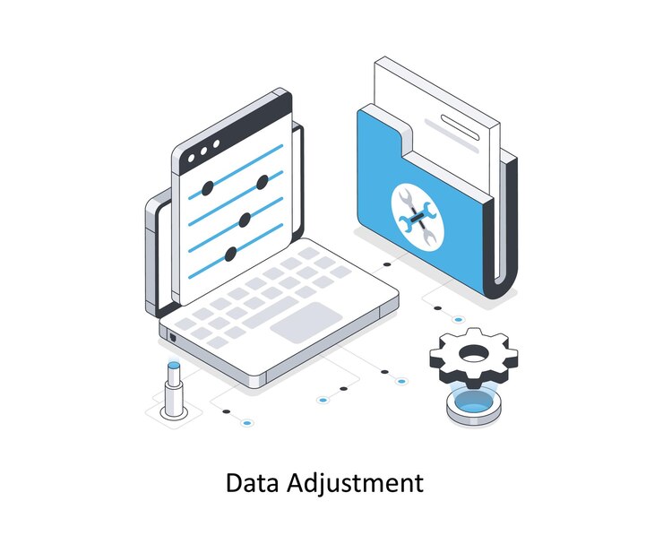 Vector data adjustment isometric stock illustration eps file stock illustration