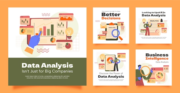 Vector data-analyse van instagram-posts