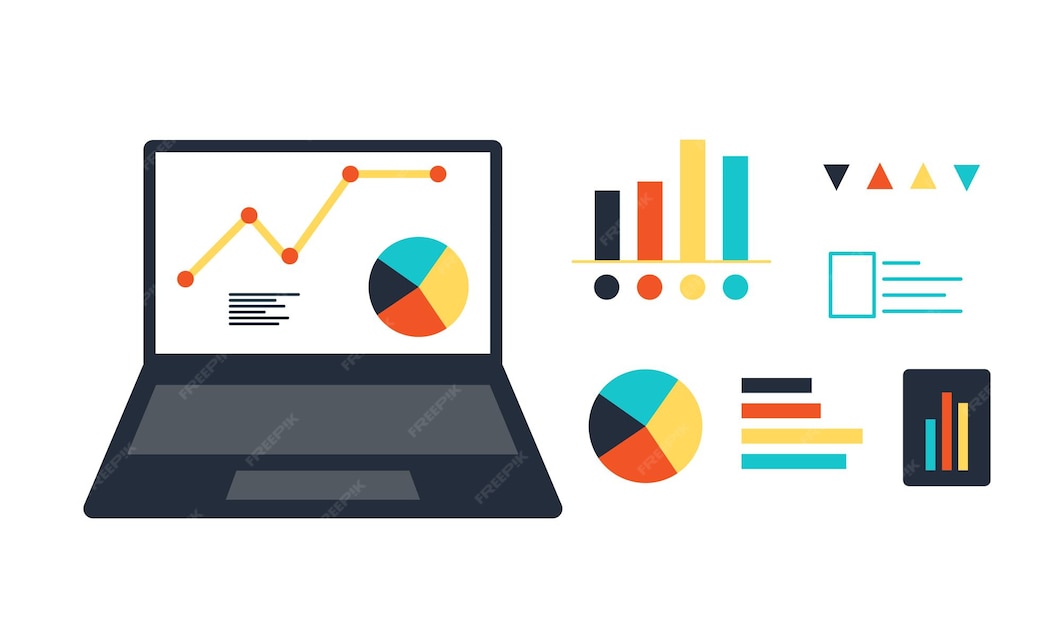 Premium Vector | Data analysis database visualization working sorting ...