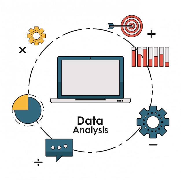 Data analysis elements concept 