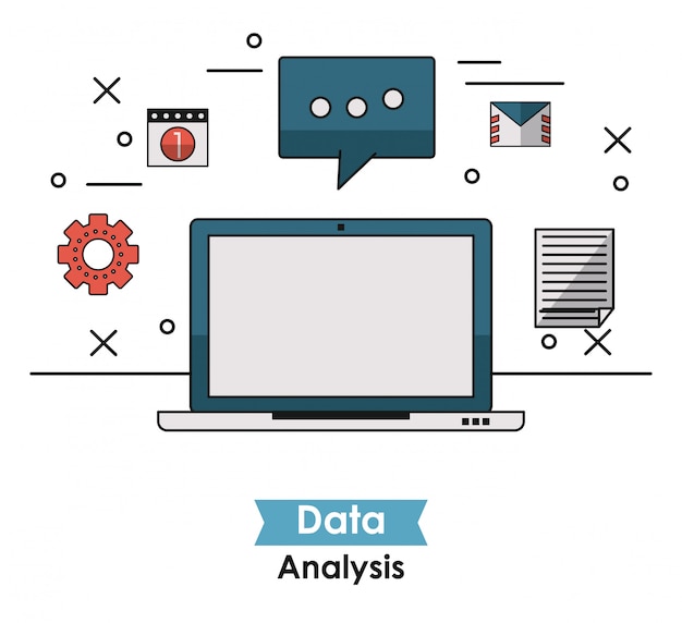 Data analysis elements concept 