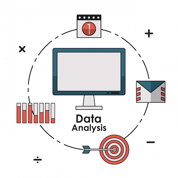 Data analysis elements concept 