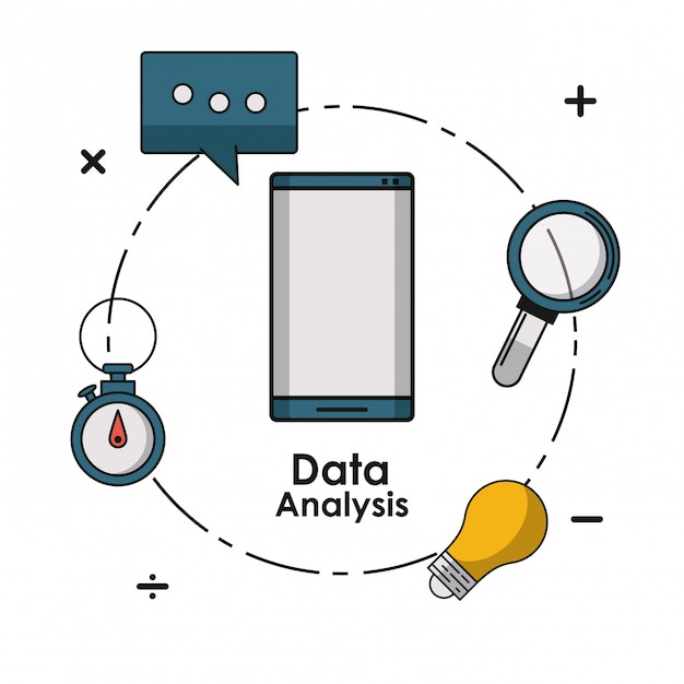 Data analysis elements concept 