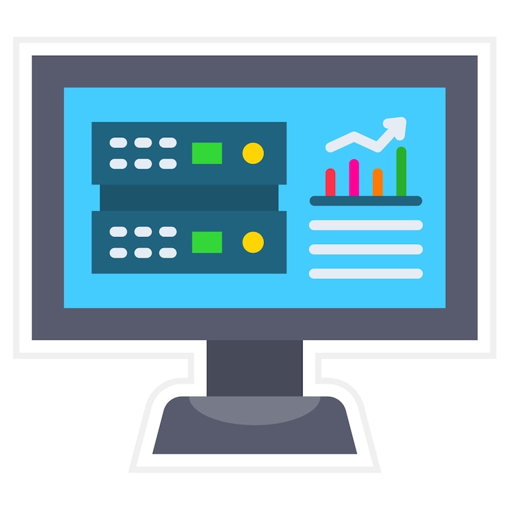 Vector data analysis icon