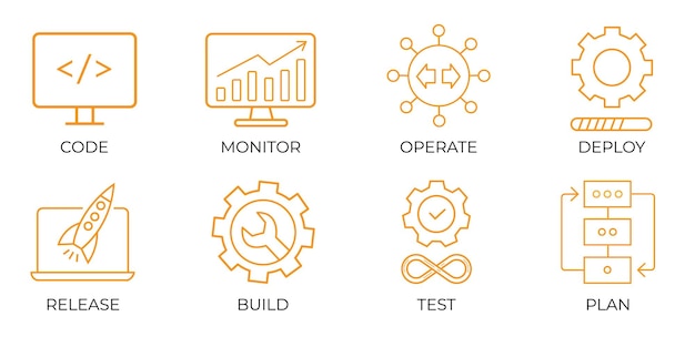 Data analysis icons research of business finance or science information