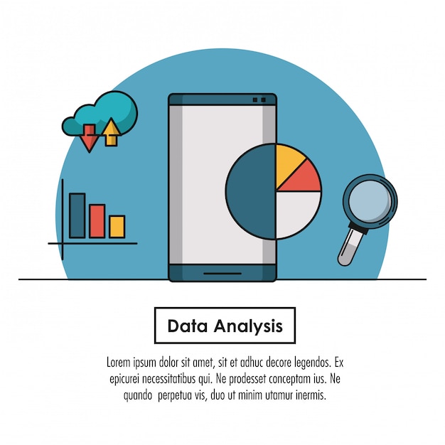 Vector data analysis infographic concept with elements