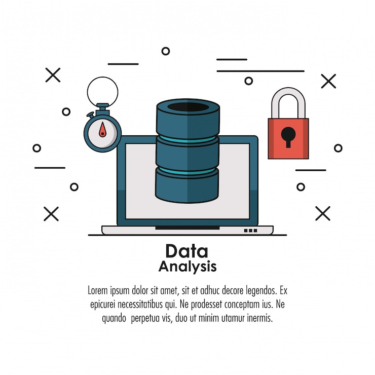 Vector data analysis infographic concept 
