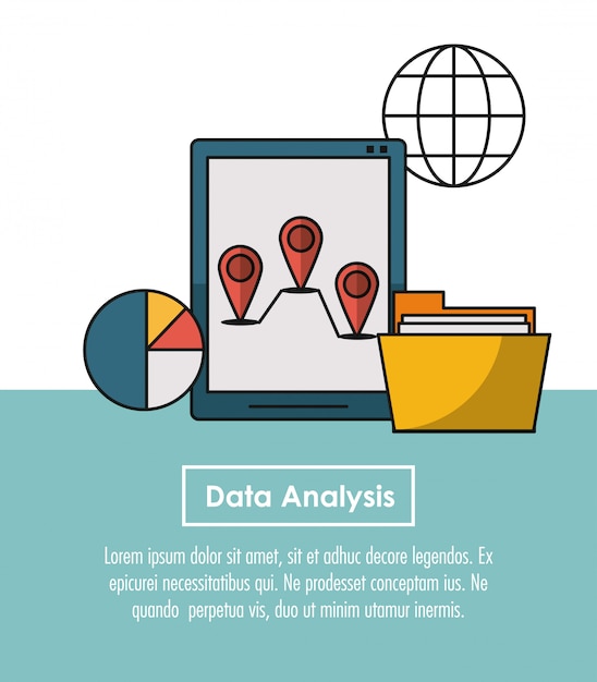 Vettore concetto di infografica analisi dei dati