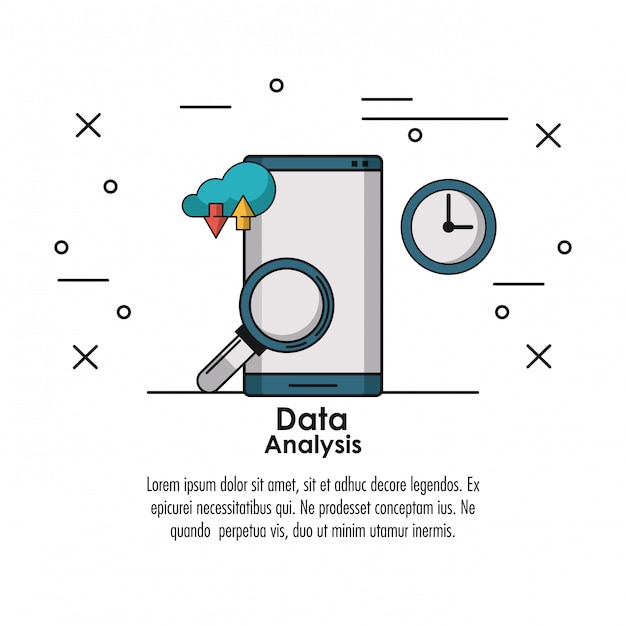 Vettore concetto di infografica analisi dei dati