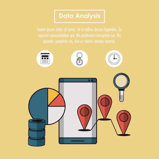 Data analysis infographic concept