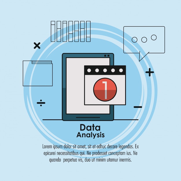 Vettore concetto di infografica analisi dei dati