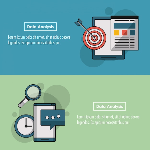 Data analysis infographic concept