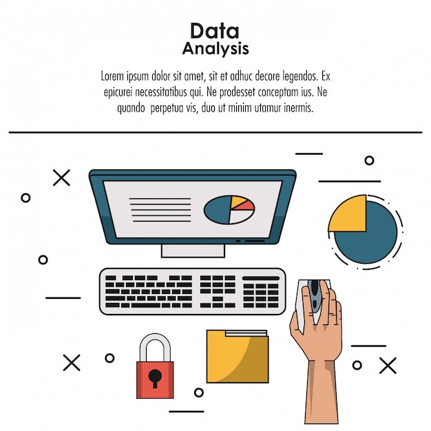 Vettore concetto di infografica analisi dei dati