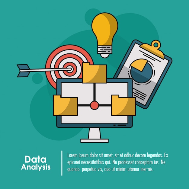 Data analysis infographic concept